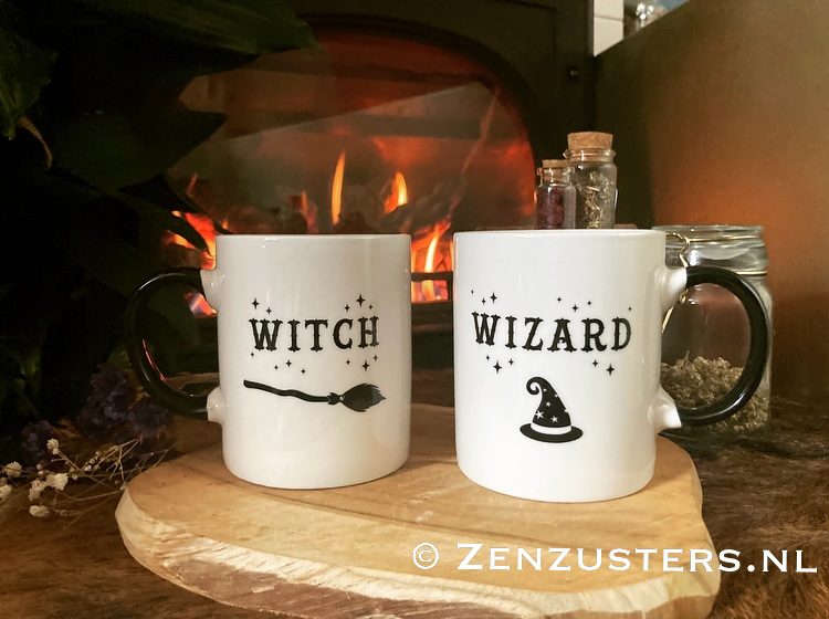 Set mokken 'Witch' en 'Wizard'